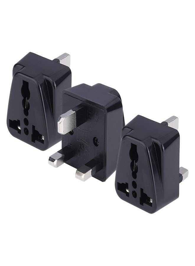 MX UK Adapter for Indian Pins Type G Plug Adapter India to UAE Hong Kong Dubai Singapore Universal Travel Adapter Ireland Plug Travel Adapter 3-Prong Flat Pin Converter Socket Pack of 3 - Image 1