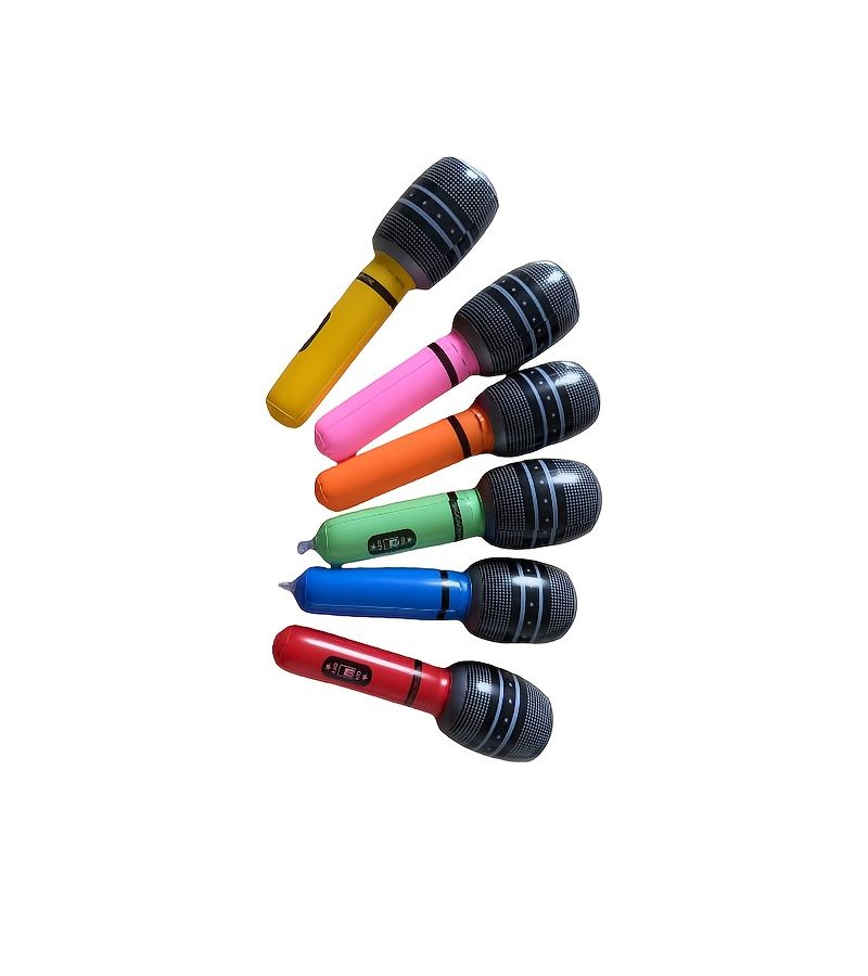 18pcs Inflatable Microphone Props Multicolor Party Decoration Birthday Supplies - Image 4