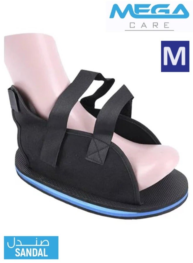 MEGA Post Op Shoe Broken Toe Open Walking Shoe Lightweight Surgical Foot Protection Cast Boot Adjustable Straps for Ankle Injures Support Bunion Hammertoe Post Surgery Brace Foot Fracture Orthopedic Shoe ( M) Size: Medium - Image 1
