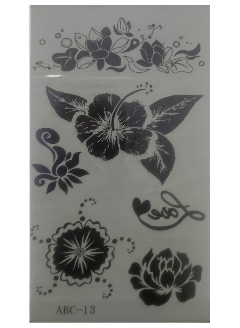 multiple black-and-white floral patterns