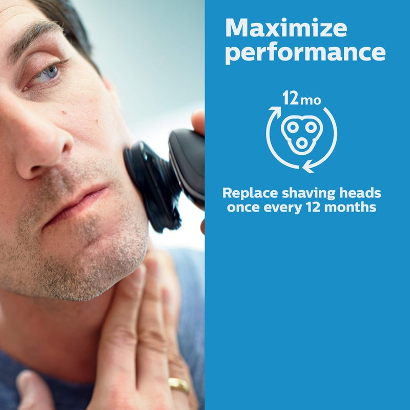 Norelco Philips Norelco Genuine SH50/52 Shaving Heads compatible with Norelco Shaver Series 5000 Rounded and 6000, Latest Version for Refreshed HQ9/50, HQ56/50, and RQ11/50 - Image 3