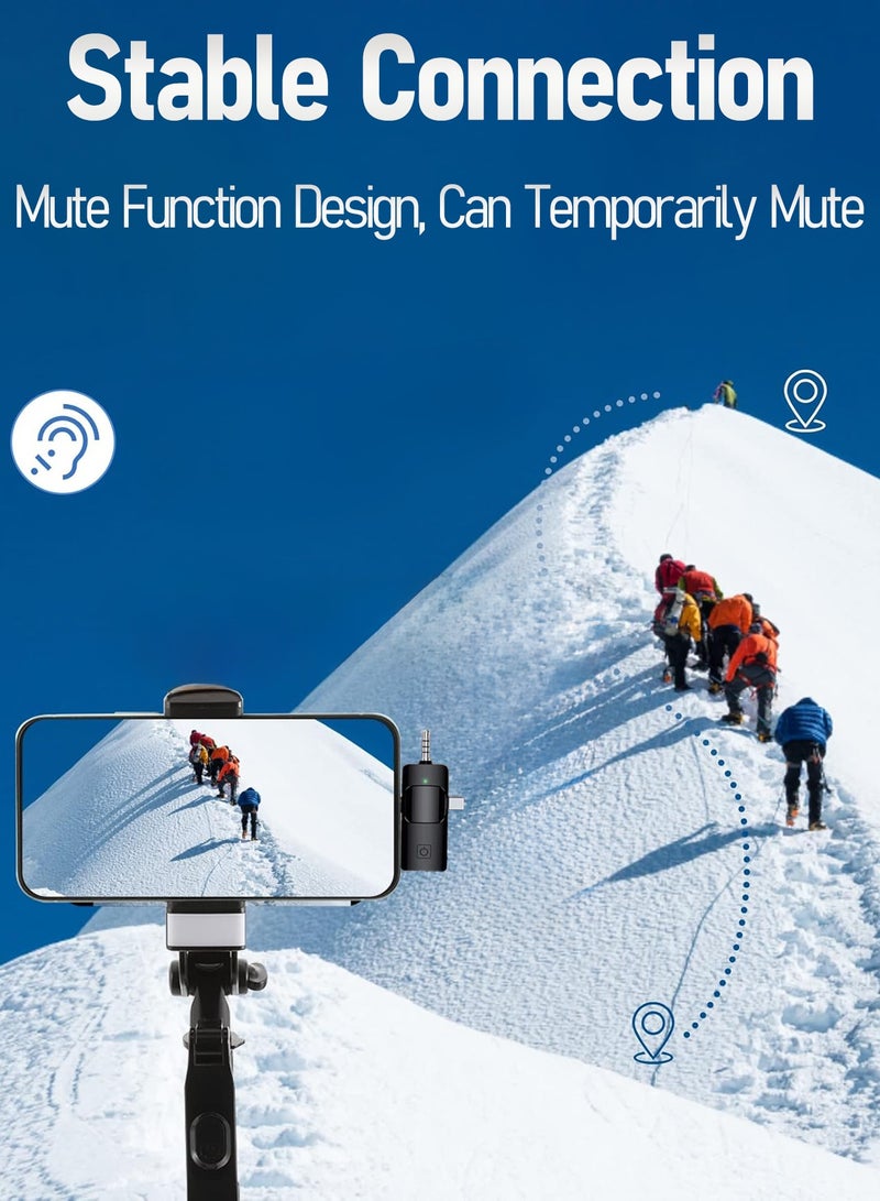 Wireless Lavalier Mic: 3in1 TikTok Live Video Recording Mini Microphone - 2.4G Noise Cancelling for iPhone, Android, Camera - Image 4