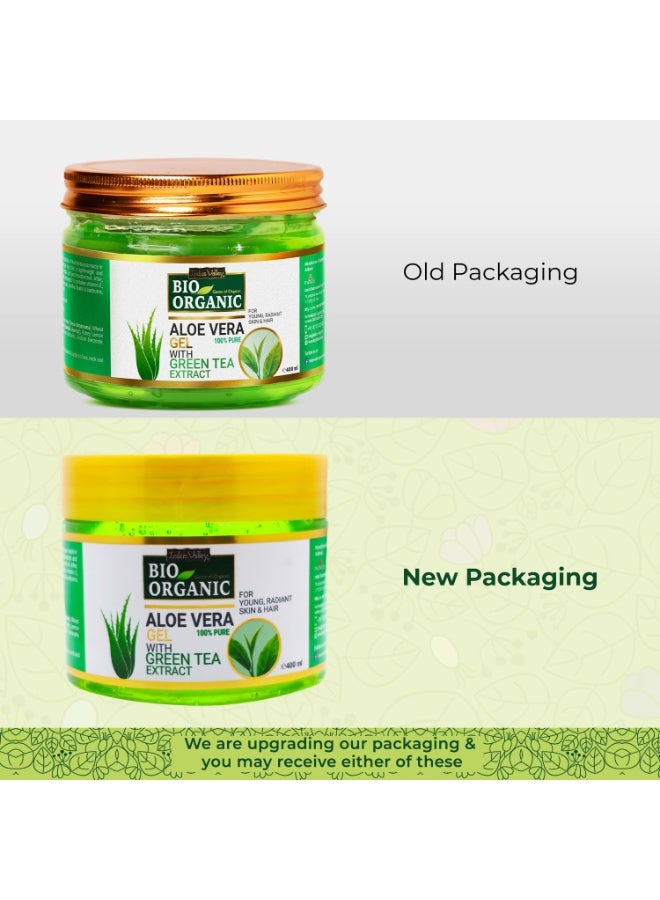 Indus Valley Bio Organic Pure Natural Non-Toxic Aloe Vera Gel smooth gel for Acne, Scars, Glowing, Radiant And Moisturise Skin -400 ml - Image 3