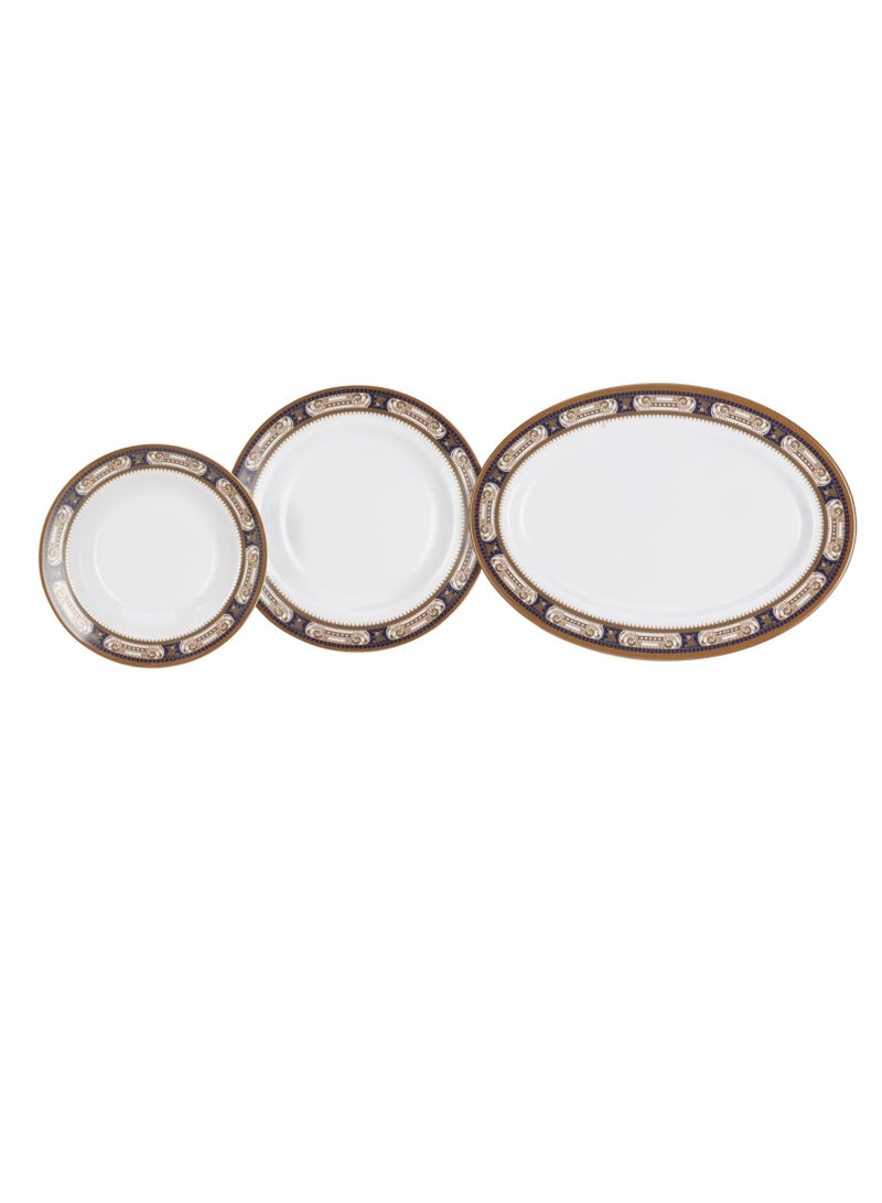 AKDC Royalford 56pcs Dinner Sets RF12490 Elegant Melamine Dinnerware Sets for Family Meals gatherings casual meets premium bowls sets spoons rice plates ladle Entire complete Set - Image 2