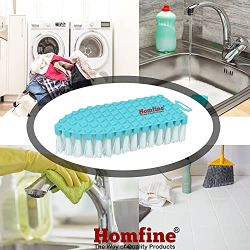 Homfine Flexible Brush Soft bristles for Cloth Washing, Tiles, Floor, Sink Cleaning (Aqua Green) (1) - Image 4
