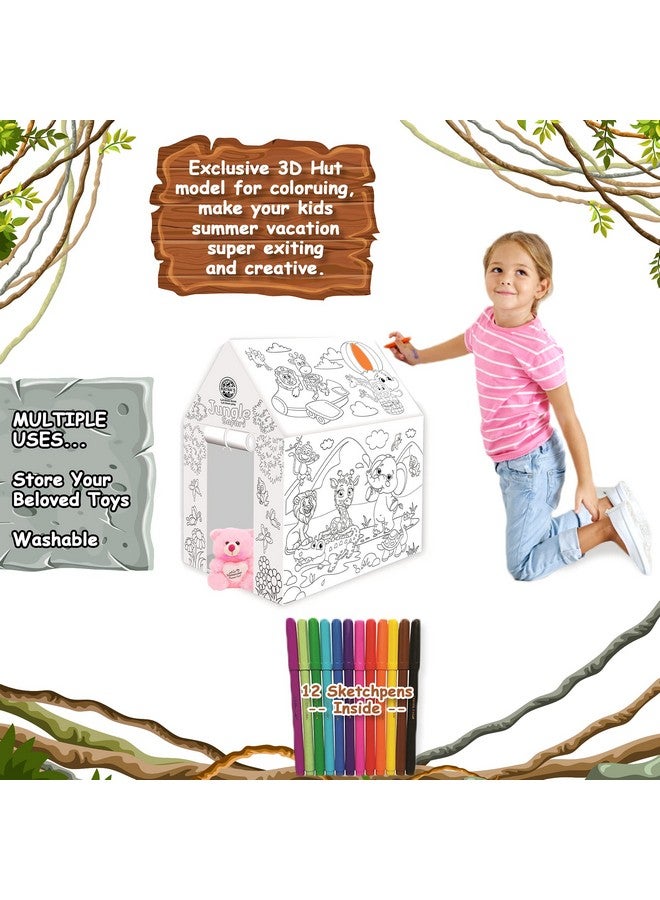 RATNA'S My Colouring Hut Jungle Theme (36 x 29 x 40 cm) DIY for Kids 3+Years - Image 2
