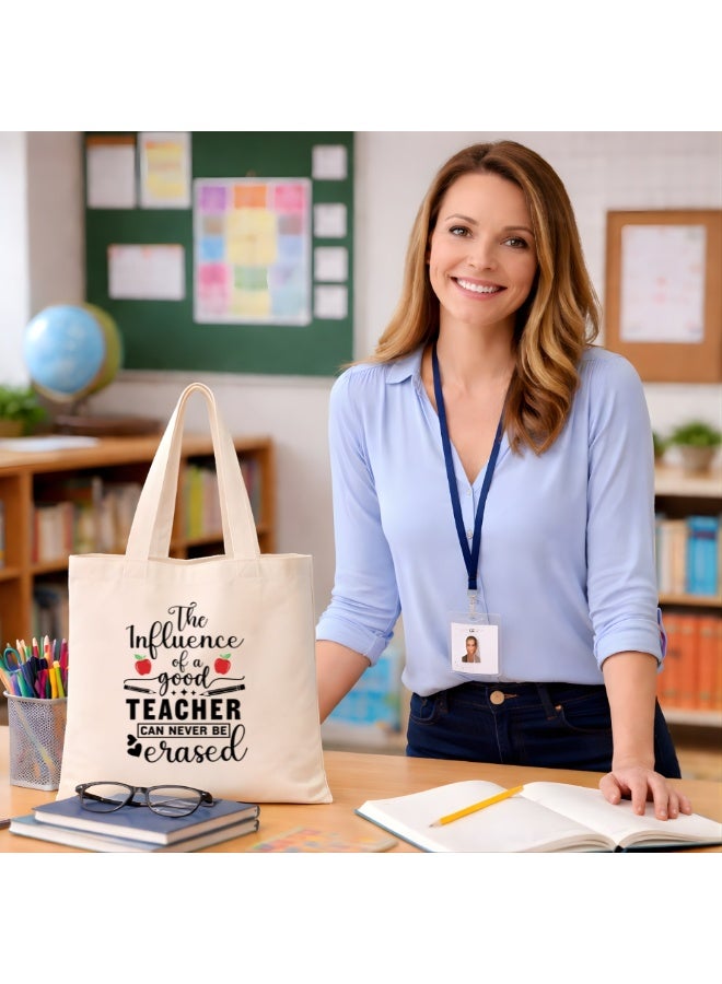 Teacher's day Gift Cotton Bag with Funny Design - Reusable Canvas Tote Bag - Eco Friendly - Lightweight - Grocery Shopping Bag - Gifts for Teacher - School - Office - Travel - Image 2