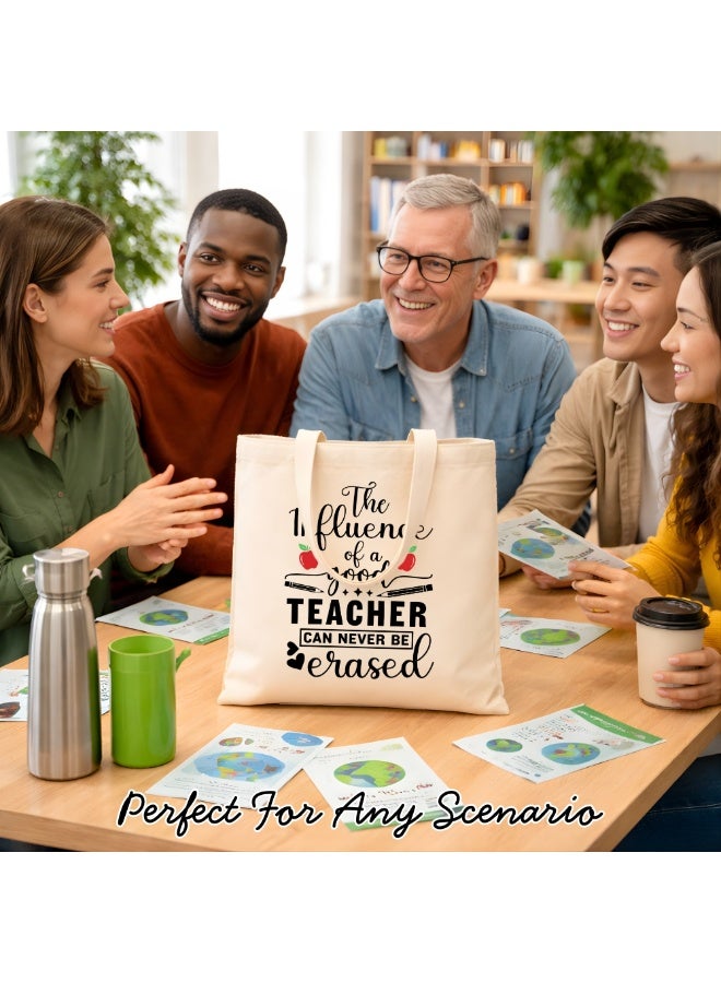 Teacher's day Gift Cotton Bag with Funny Design - Reusable Canvas Tote Bag - Eco Friendly - Lightweight - Grocery Shopping Bag - Gifts for Teacher - School - Office - Travel - Image 3