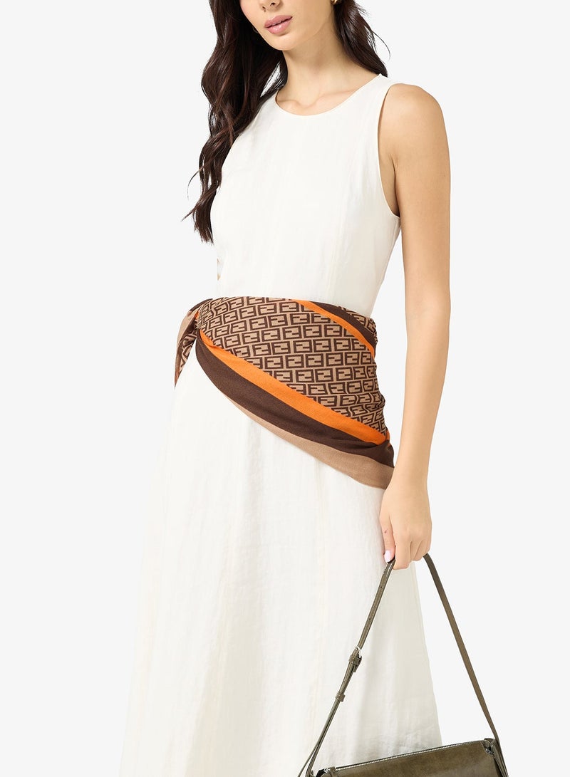 Ginger Satin Printed Headscarf - Image 1