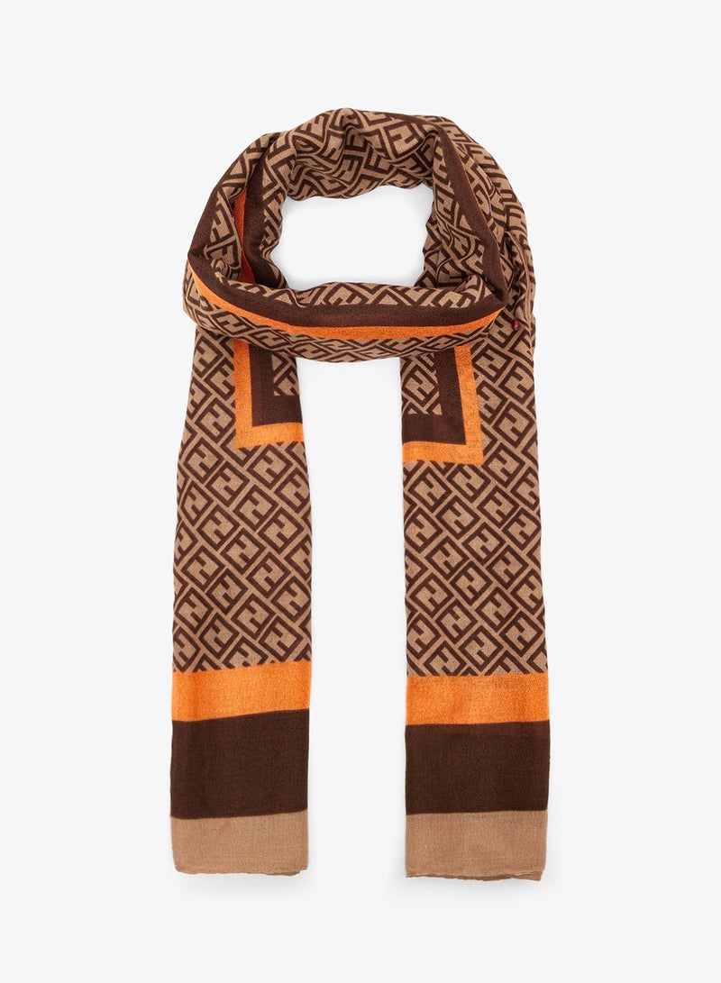 Ginger Satin Printed Headscarf - Image 2