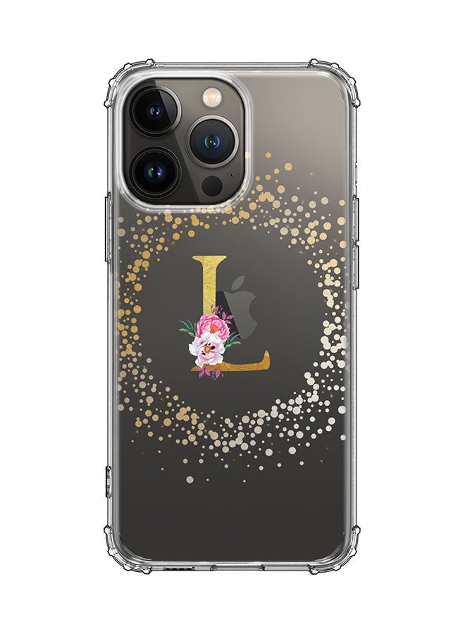 Stylizedd Monogram Design Classic Clear Cover for Apple iPhone 13 Pro Case Soft TPU Gel Thin Transparent Flexible Cover - L - Image 1