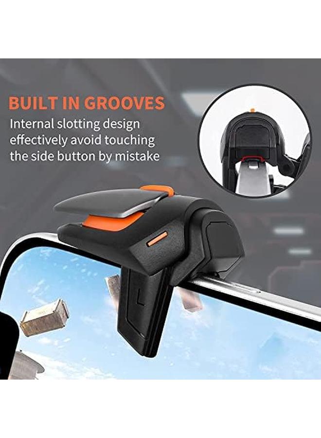 Pubg Game Controller Trigger，1 Pair New Version Smart Phone Game Controller Gamepad Large Thickness Sensitive Aim And Shoot Pubg Triggers For Ios Android Black. - Image 2