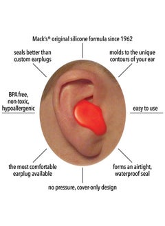 Mack's Soft Moldable Silicone Putty Ear Plugs Kids Size 6 Pair Comfortable Small Earplugs For Swimming Bathing Travel Loud Events And Flying Made In Usa  - Image 2