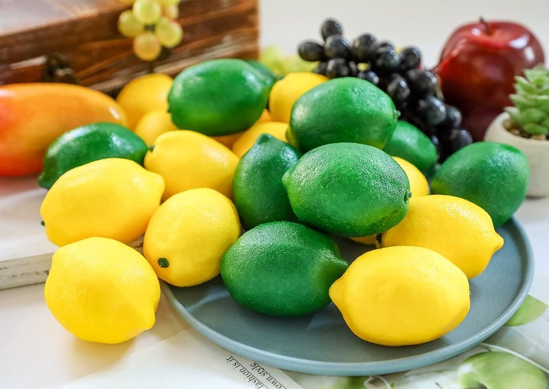 Toopify 20pcs Yellow Artificial Lemons Fake Fruit Lemons Artificial Lifelike Simulation Lemon for Home House Kitchen Party Decoration - Image 4
