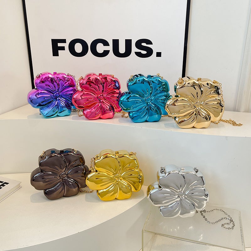 Fashion Acrylic Flower Crossbody Bag - Image 3