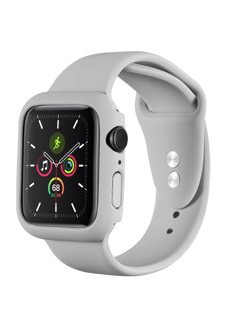 GULFLINK Silicone Watchbands 200mm Length with Protective Case Cover for Apple iWatch 7 41mm - Image 1