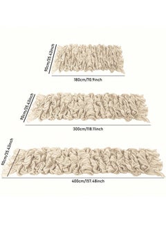 Generic Beige Cotton Table Mat With Romantic Long Wave Siamese Pattern, Suitable For Weddings, Thanksgiving, Birthday Parties, Restaurant Decoration, Mother's Day Decoration, Home Decoration, On-Site Decoration  - Image 5