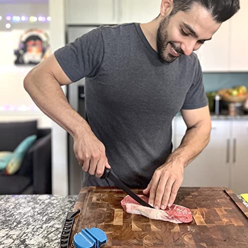 Rhinoreto Fillet Knife for Fish, Razor Sharp Flexible German Stainless Steel Blade 5-9 inch, Professional Knives for Filleting and Boning, with Non-Slip Handle, Protective Sheath and Sharpener set - Image 5