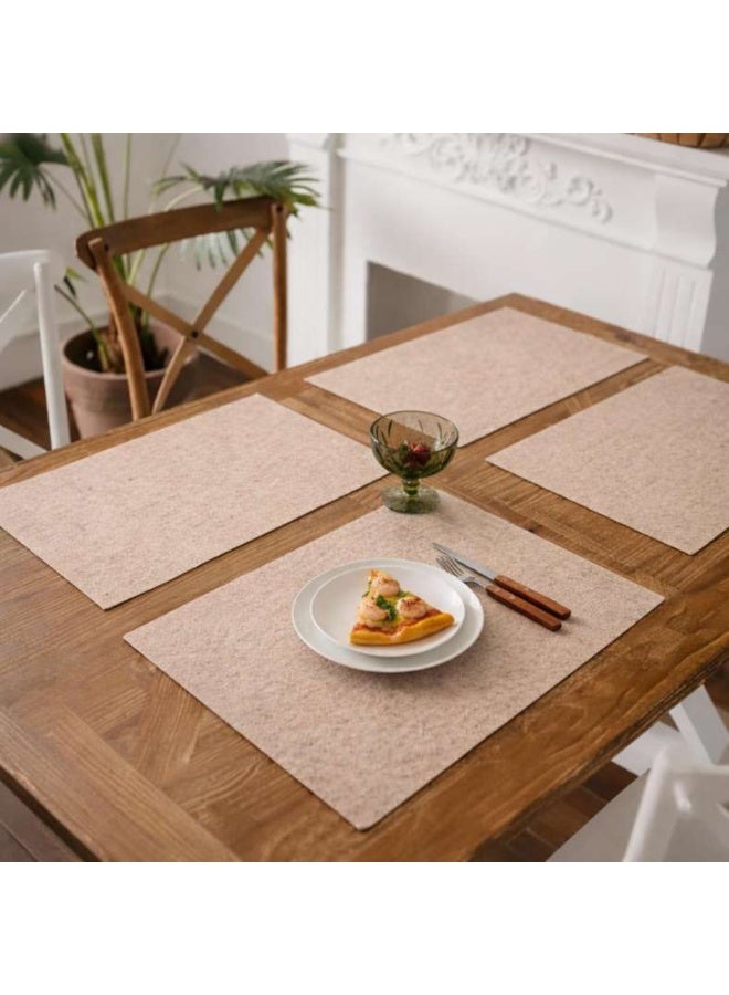 Pan Home Beige Rectangle Placemat Set for Dining - Image 2
