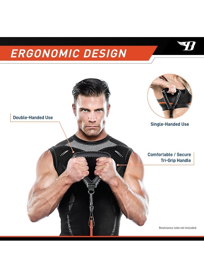 Bionic Body Bionic Body Tri-Grip Single Handle with Carabiner Clip Workout Resistance Tube Accessory  - Image 1