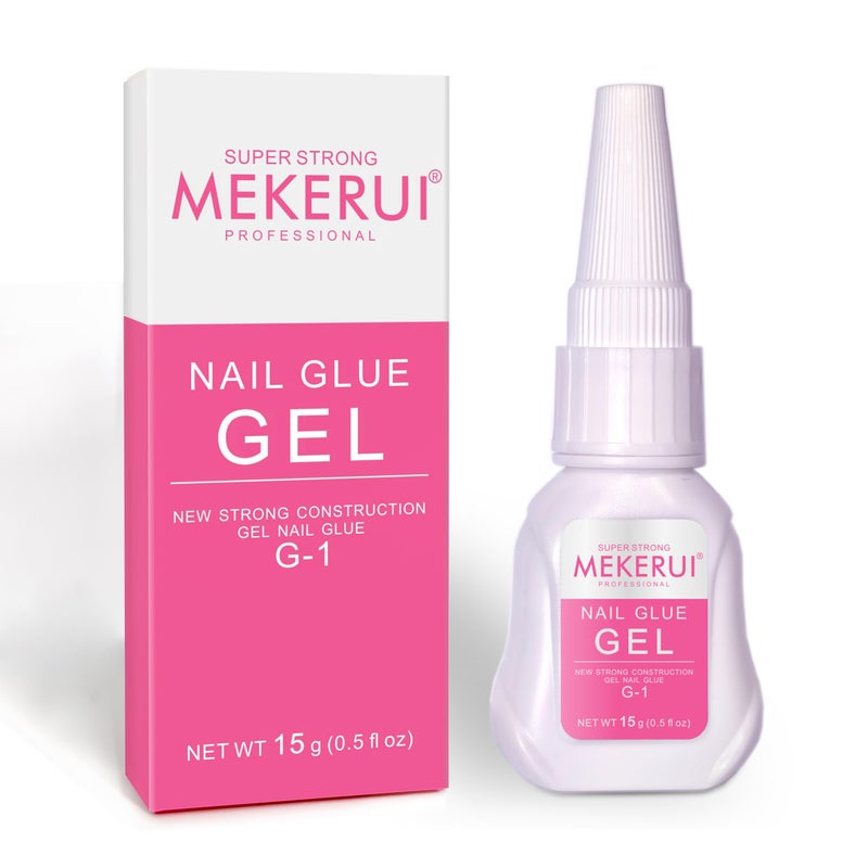 MEKERUI Super Strong Nail Glue Gel 15g â€“ Air-Dries in 7 Seconds, No UV Lamp Needed, Waterproof & Long-Lasting for Press-On Nails - Image 1