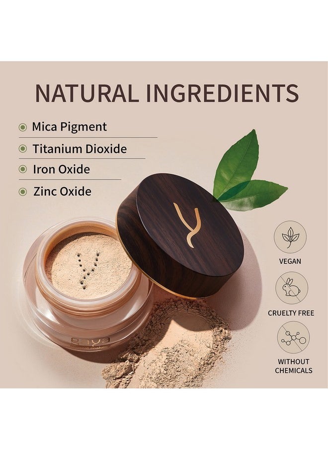 Gaya Cosmetics Vegan Mineral Powder Foundation Light to Full Coverage, Natural Foundation for Natural-Looking, Mica Mineral Foundation, Cruelty Free, No Chemicals by Gaya Cosmetics (MF9)  - Image 3