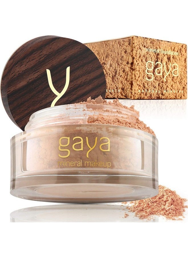 Gaya Cosmetics Vegan Mineral Powder Foundation Light to Full Coverage, Natural Foundation for Natural-Looking, Mica Mineral Foundation, Cruelty Free, No Chemicals by Gaya Cosmetics (MF9)  - Image 1