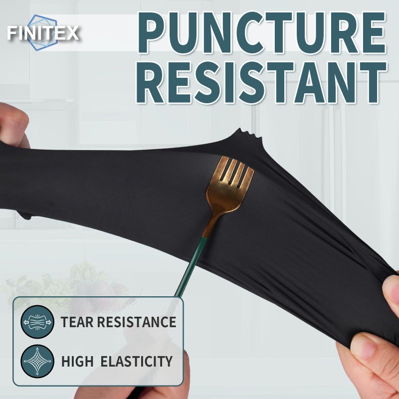 FINITEX - Black Nitrile Disposable Gloves, 5mil, Powder-free, Medical Exam Latex-Free 100 PCS For Cleaning Food Glove (Large) - Image 5