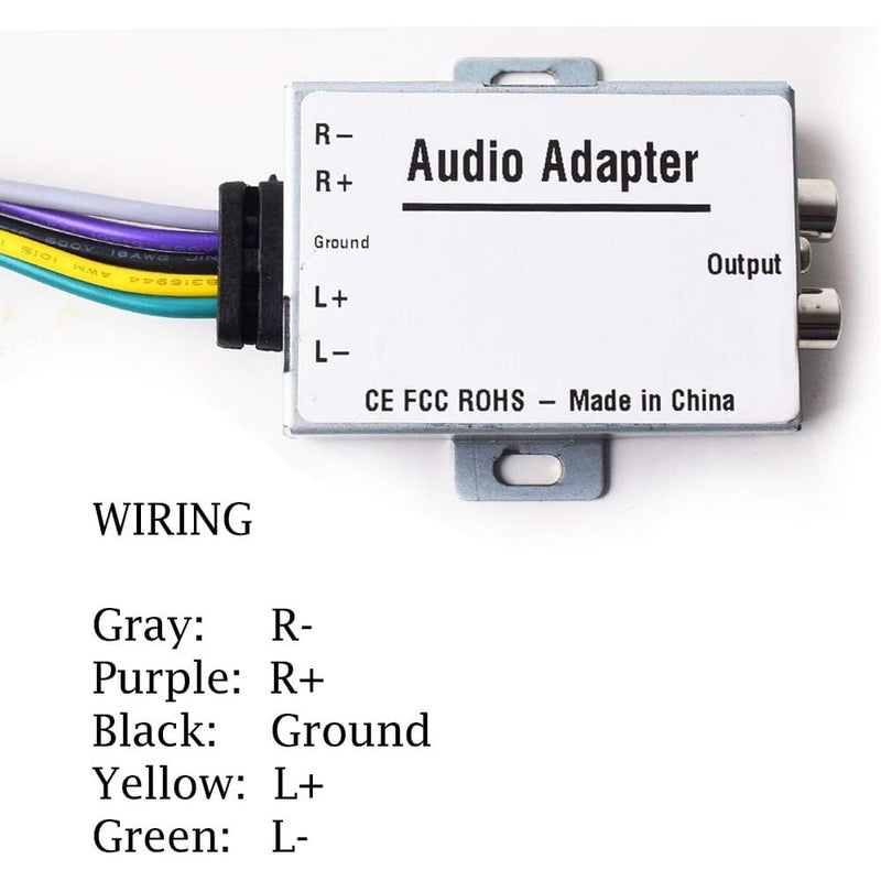 EKYLIN Car Stereo Audio Speak Signal Hi-Low Converter for Auto Amp Subwoofer Amplifier CD Player High to Low Adapter - Image 2