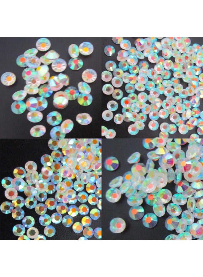 لايفيكس تول أحجار الراين للأظافر لصياغة 6 أحجام Ss20 أحجار الراين المسطحة للأظافر والوجه مع الملقط وقلم أحجار الراين مجموعة 4000 قطعة أ - Image 3