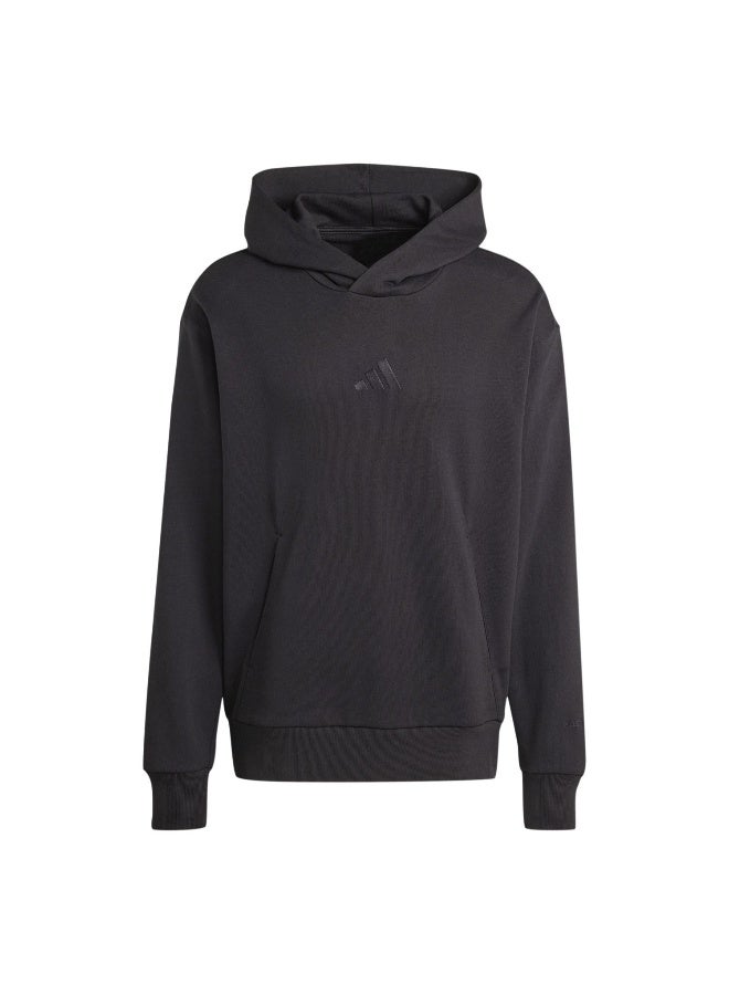 Adidas M A Szn Ft Hd Black Training Sweatshirts For Men XS - Image 1