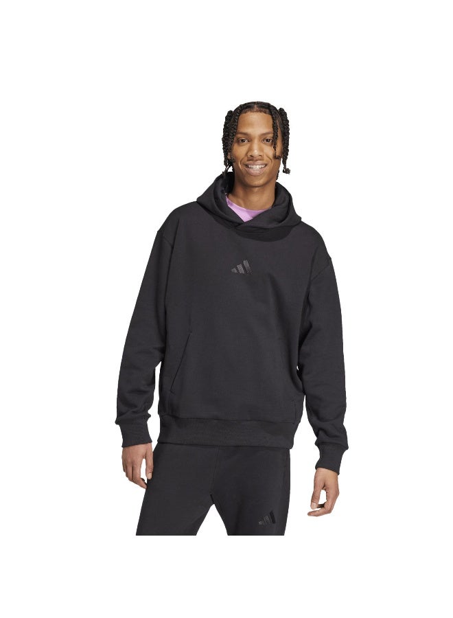 Adidas M A Szn Ft Hd Black Training Sweatshirts For Men XS - Image 2