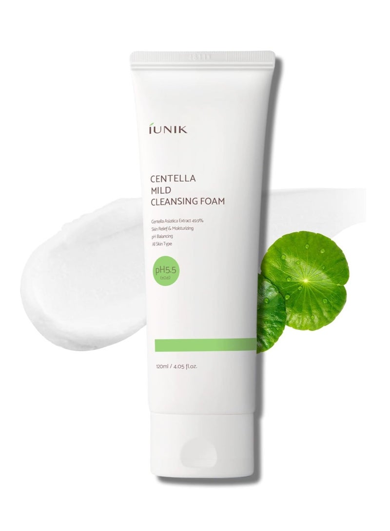 iUNIK Centella Mild Cleansing Foam 120ml - Image 1