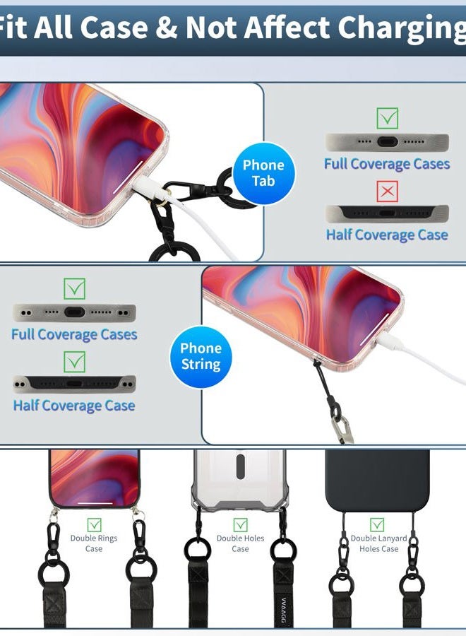 VVAAGG Clip and Go 2-in-1 Phone Lanyard: Adjustable & Detachable Crossbody and Wrist Strap, Anti-Drop & Anti-Theft Lanyard with ID Holder Travel Essential for Most iphone and Smartphones - Image 4