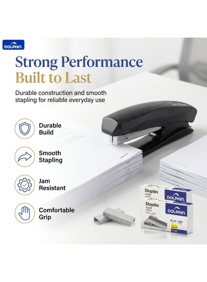 Dolphin DS-10 Compact Stapler Top Loading 15 Sheet Capacity with No.10 Staples, 1-Year Guarantee - Image 3