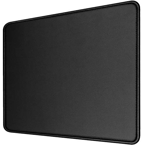 TONOS [35% Larger] Gaming Mouse Pad 12x10x1/8 in. Delicate Stitched Edges & Non-Slip Natural Rubber Base, Premium-Textured & Waterproof Mousepad, Mouse Mat for Computer, Laptop, PC, Office & Home, Black - Image 1