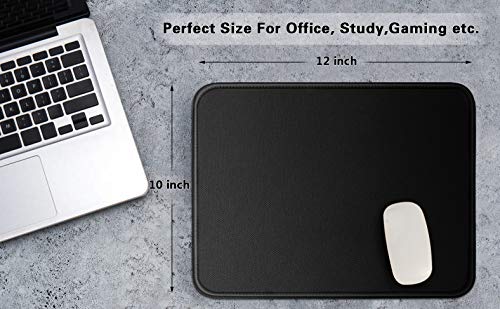 TONOS [35% Larger] Gaming Mouse Pad 12x10x1/8 in. Delicate Stitched Edges & Non-Slip Natural Rubber Base, Premium-Textured & Waterproof Mousepad, Mouse Mat for Computer, Laptop, PC, Office & Home, Black - Image 3