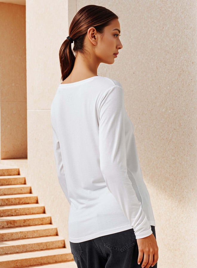 سبلاش فيڤ تي شيرت بقصة ضيقة وأكمام طويلة - Image 3