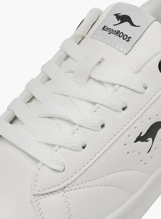 Kangaroos BLACK Women's Logo Detail Sneakers With Lace-Up Closure for Women | Best Price UAE