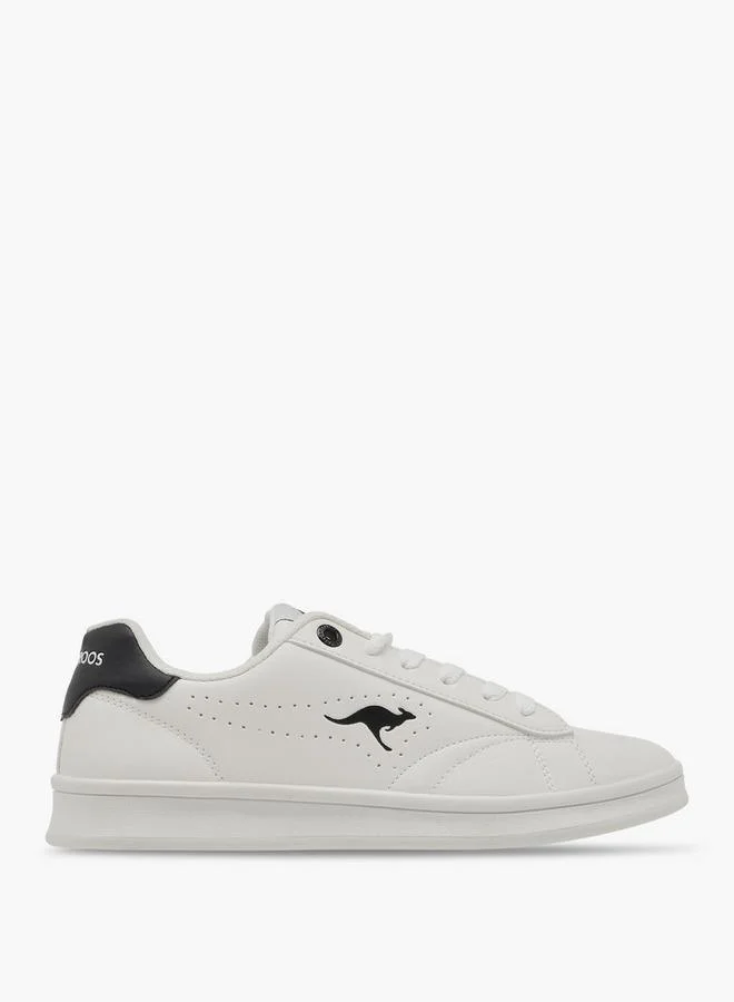 Kangaroos BLACK Women's Logo Detail Sneakers With Lace-Up Closure for Women | Best Price UAE