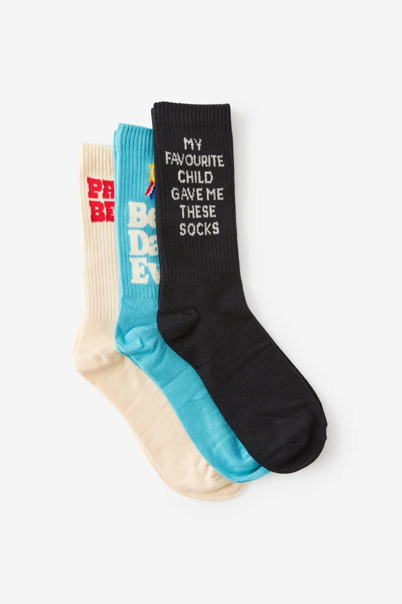 Typo Father's Day 3 Pack of Socks