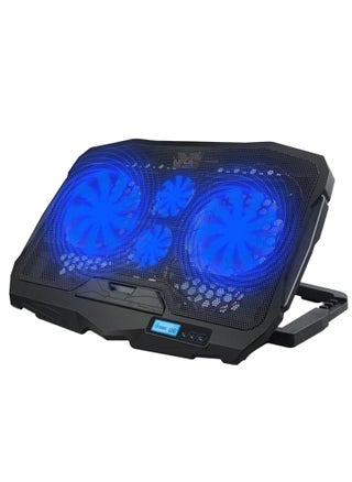 S18 Laptop Cooling Stand 4 Fans - With 6 Fan Control Speed Level With LCD Display - 3 Level Adjustable Height - Support Laptop Up to 17 Inch ABS Control Fan Speed Notebook Holder Cooling Pad - pzsku/Z3FE1BF39136FD7BD6368Z/45/_/1690452108/42515761-669a-4cc1-b4d1-fe3777c9207b