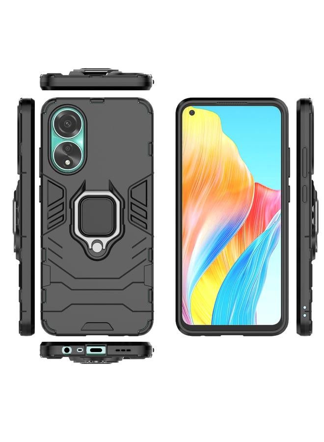 اس-توب جراب لهاتف OPPO A78 4G مقاوم للصدمات مصنوع من مادة البولي يوريثان الحراري + جراب هاتف مزود بحامل - Image 2