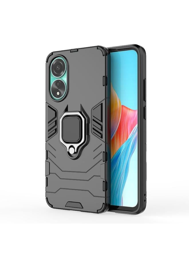 اس-توب جراب لهاتف OPPO A78 4G مقاوم للصدمات مصنوع من مادة البولي يوريثان الحراري + جراب هاتف مزود بحامل - Image 1