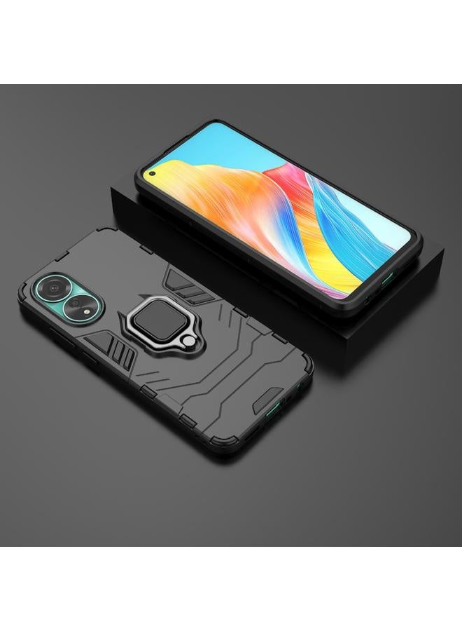 اس-توب جراب لهاتف OPPO A78 4G مقاوم للصدمات مصنوع من مادة البولي يوريثان الحراري + جراب هاتف مزود بحامل - Image 5