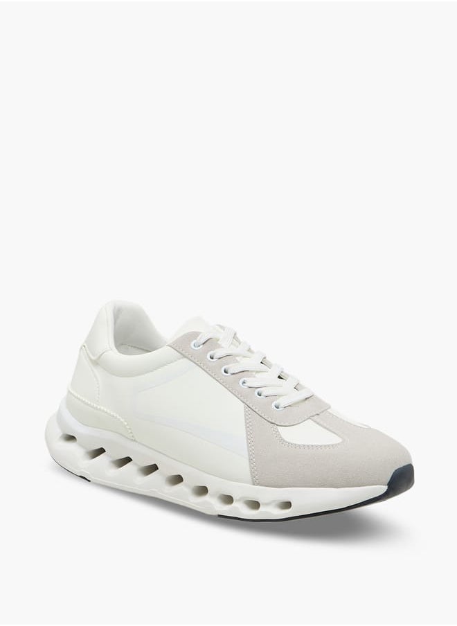 LBL by Shoexpress Men's Panelled Ankle Sneakers with Lace-Up Closure  - Image 1