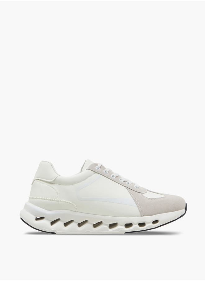 LBL by Shoexpress Men's Panelled Ankle Sneakers with Lace-Up Closure  - Image 3