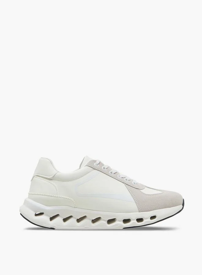 ال بي ال من شو اكسبرس سنيكرز رجالي بكاحل مزين بألواح وإغلاق برباط