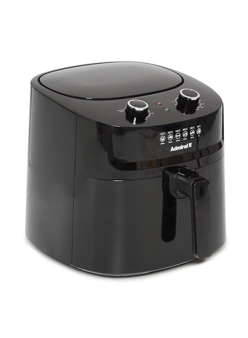 Admiral 6.1L Air Fryer, 1800W Power, Adjustable Temperature 60–220°C, 7.2L Frying Pot, Frying Rack, 1-Year Warranty – Model ADAF65BL (Black) 6.1 L 1800 W ADAF65BL Black - Image 2