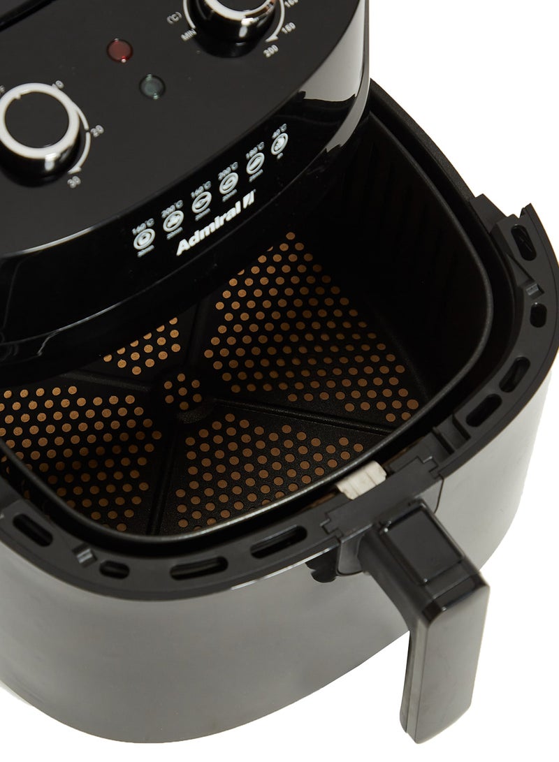 Admiral 6.1L Air Fryer, 1800W Power, Adjustable Temperature 60–220°C, 7.2L Frying Pot, Frying Rack, 1-Year Warranty – Model ADAF65BL (Black) 6.1 L 1800 W ADAF65BL Black - Image 4
